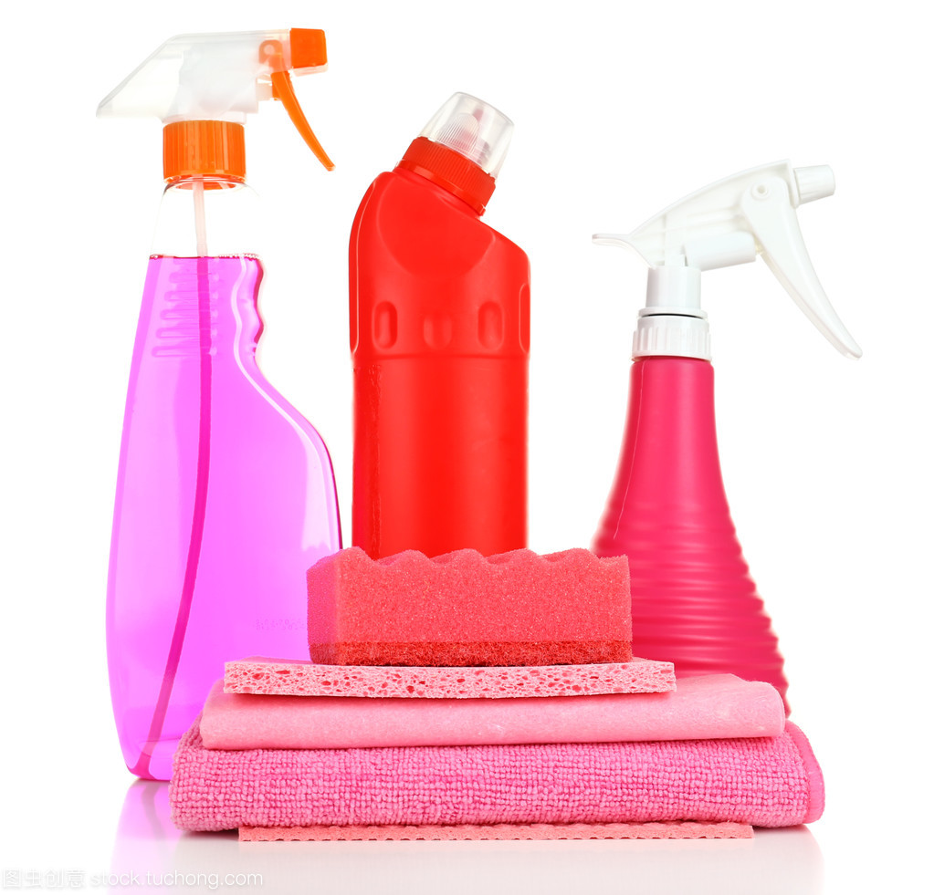 孤立在白色的清潔 保潔產(chǎn)品背后的情感與意義